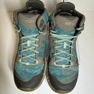 Keen Terradora Hiking Boots Turquoise Green w/ gray size 7 KEEN DRY Waterproof